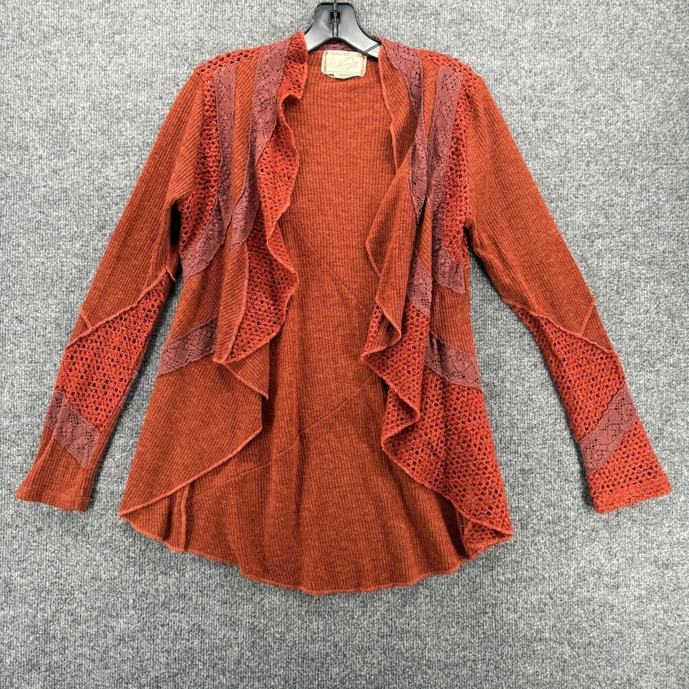 Nick & Mo Cardigan Womens S Patchwork Open Front Boho Forest Fairy Grunge Hippie